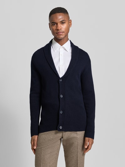 Lindbergh Strickjacke mit Knopfleiste Dunkelblau 4