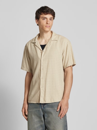 Only & Sons Freizeithemd aus Viskose-Mix mit Leinen-Anteil Modell 'LATHAM' Beige 4