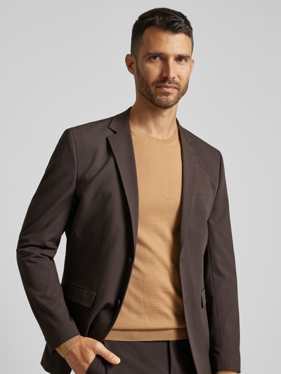 BOSS Wollen pullover van scheerwol met labeldetail, model 'Leno' Beige - 3