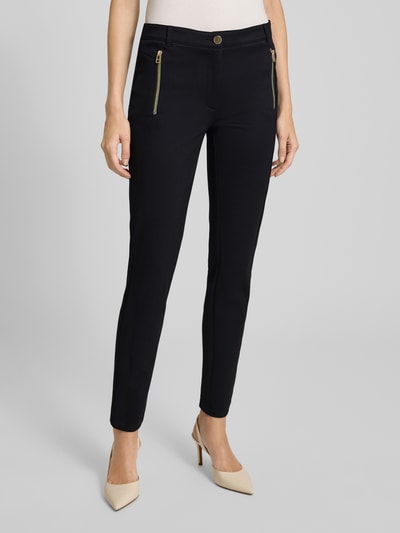 Christian Berg Woman Slim Fit Stoffhose mit Paspeltaschen Black 4