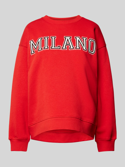 Gina Tricot Sweatshirt met ribboorden Rood - 1