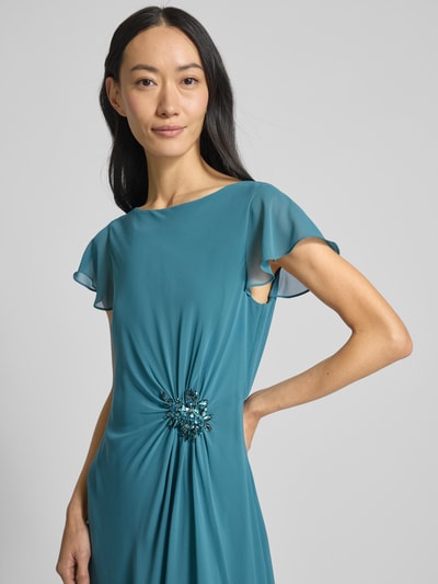 Christian Berg Cocktail Cocktailkleid mit Ziersteinbesatz Smaragd Melange 3
