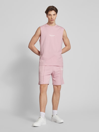 Jack & Jones Sweatshorts met tunnelkoord, model 'ESTERBRO' Felroze - 1