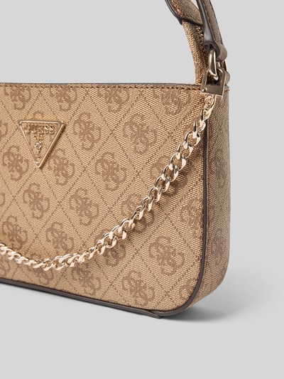 Guess Handtasche mit Label-Detail Modell 'NOELLE' Taupe 3