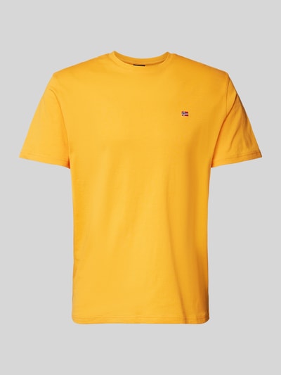 Napapijri T-Shirt mit Label-Stitching Modell 'SALIS' Orange 2