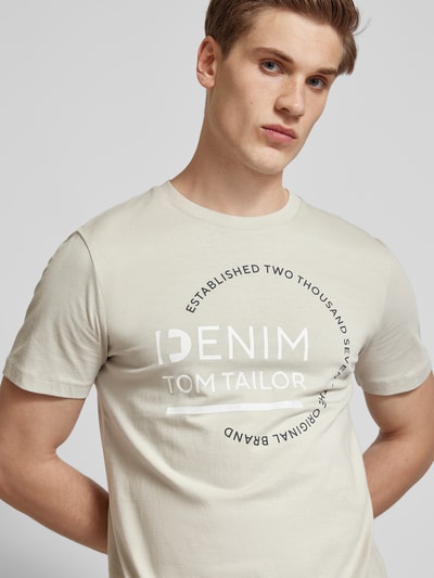 Tom Tailor Denim T-shirt z okrągłym dekoltem Średnioszary 3