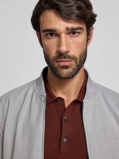 Tiger Of Sweden Strickpullover aus Merinowolle mit Kentkragen Bordeaux 3