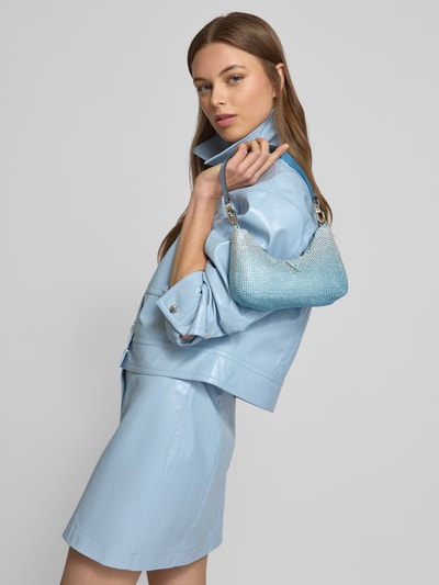 Guess Handtas met strass-steentjes, model 'ZALINA' Lichtblauw - 1