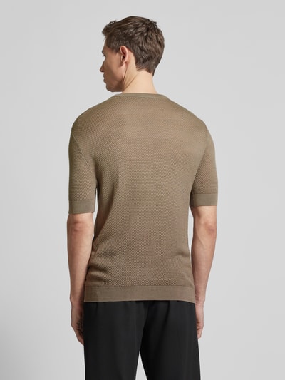 Emporio Armani T-Shirt mit Strukturmuster Taupe 5