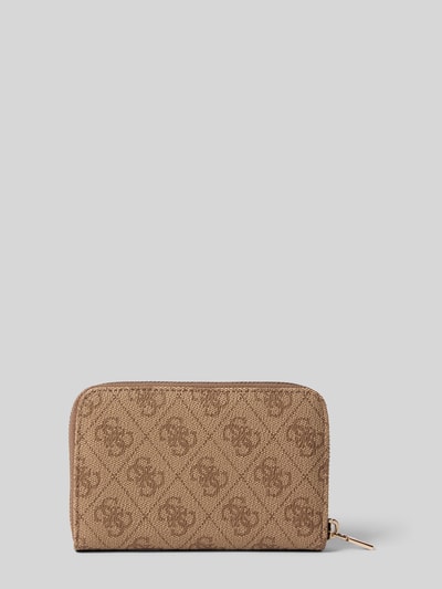 Guess Portemonnaie mit Logo-Applikation Modell 'Laurel' Hellbraun 2