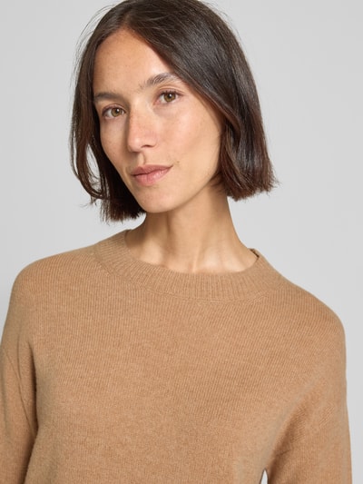 Christian Berg Woman Wollen pullover met ronde hals Camel - 3