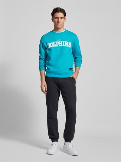 BOSS Orange Sweatshirt mit Label-Patch Modell 'NFL' Aqua 1