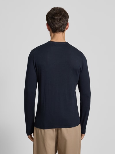 Christian Berg Men Strickpullover mit Rundhalsausschnitt Marine 5