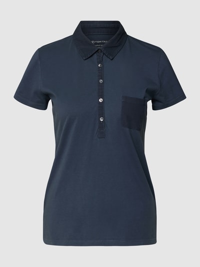 Tom Tailor Poloshirt mit Brusttasche Marineblau 2
