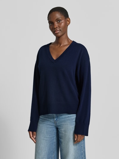 My Essential Wardrobe Regular Fit Pullover aus reiner Wolle Dunkelblau 4