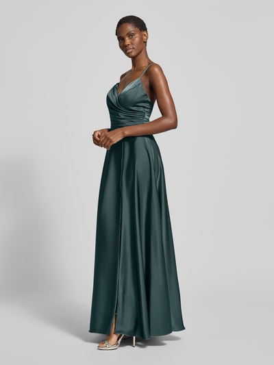 Laona Sukienka wieczorowa o kroju regular fit z marszczeniami Petrol 1