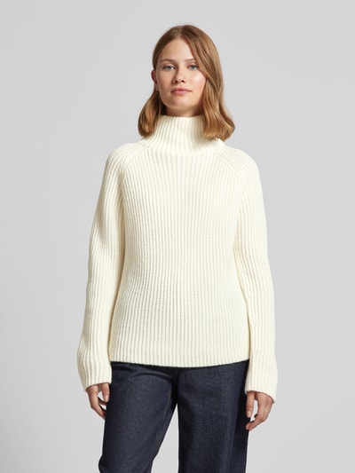 Drykorn Gebreide pullover met opstaande kraag, model 'ARWEN' Ecru - 4