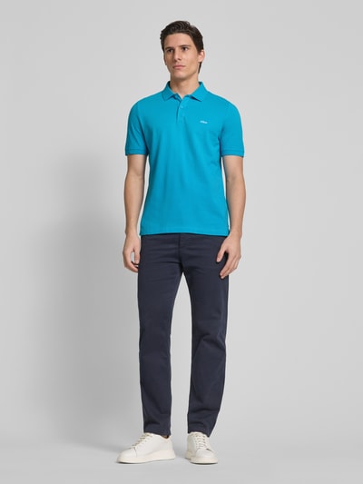 s.Oliver RED LABEL Regular Fit Poloshirt aus Baumwoll-Piqué Ocean 1