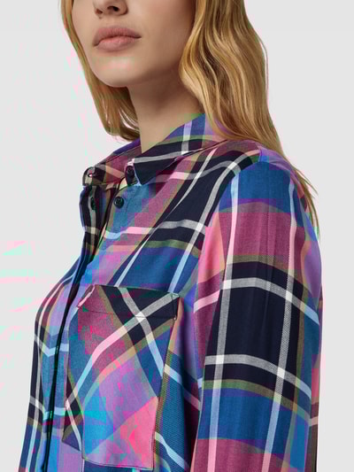 s.Oliver RED LABEL Hemdbluse mit Tartan-Karo Royalblau 3