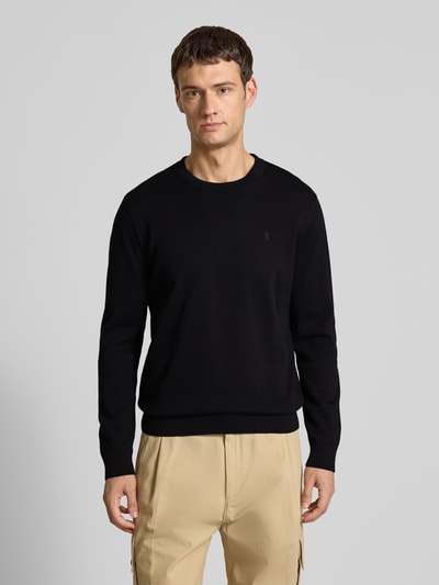 Armedangels Regular Fit Strickpullover aus reiner Baumwolle Modell 'LOUKAA' Black 4