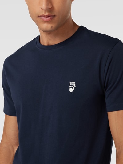 Mey T-Shirt mit Motiv-Stitching Modell 'BARBER' Marine 3
