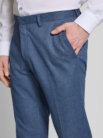 Roy Robson Regular fit pantalon met persplooien Donkerblauw - 3