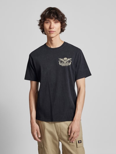 Superdry T-shirt met ronde hals Zwart - 4