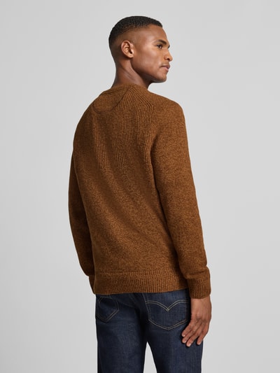 Brax Gebreide pullover met ribboorden, model 'Rick' Camel - 5