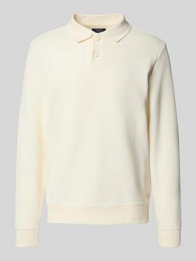 MCNEAL Pullover mit Polokragen und Knopfleiste Ecru 2