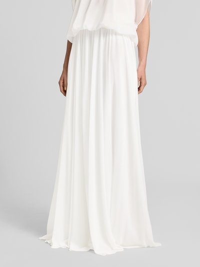 Luxuar Spódnica midi z wszytym zamkiem błyskawicznym Złamany biały 4