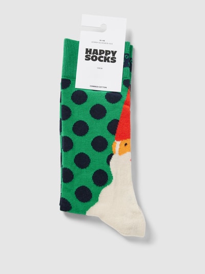 Happy Socks Socken mit Motiv-Print Modell 'Santa s Beard' Gruen 3
