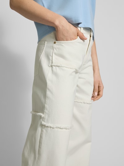 Essentiel Wide Leg Jeans mit Fransen Modell 'Haster' Offwhite 3