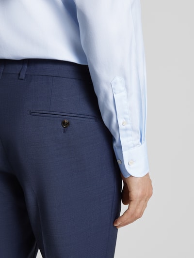 Profuomo Slim Fit Businesshemd aus Popeline Bleu 3