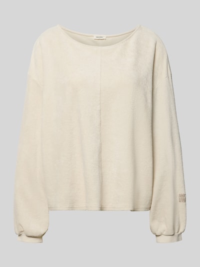 Produktfoto, Sweatshirt mit überschnittenen Schultern Modell 'FUXOW' von American Vintage in Creme, reine Baumwolle, Loose Fit, Rundhalsausschnitt, weiche Struktur, Label-Stitching.