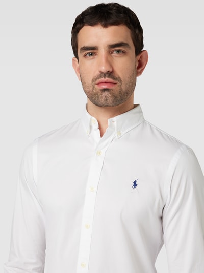 Polo Ralph Lauren Slim Fit Freizeithemd mit Label-Stitching Weiss 3