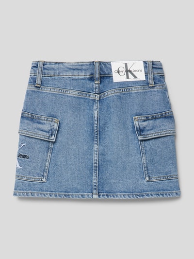 Calvin Klein Jeans Jeansrok met labelstitching, model 'AUTHENTIC' Blauw - 3