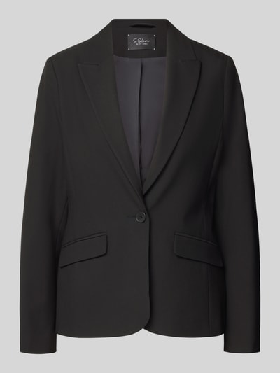 Produktfoto, Regular Fit Blazer mit Viskose-Anteil van s.Oliver BLACK LABEL, look: effen, pasvorm: regular fit, reverskraag, split, 1-knoopssluiting, lange mouw, paspelzakken