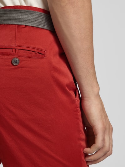 Christian Berg Men Bermuda met Franse steekzakken Rood - 3