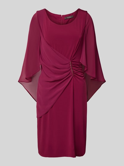 Vera Mont Knielanges Cocktailkleid mit Raffungen Bordeaux 2