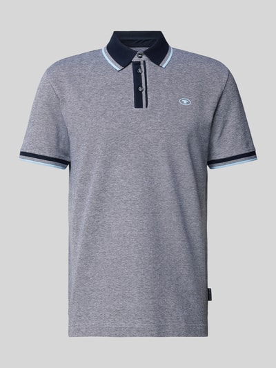 Tom Tailor Regular fit poloshirt met logoprint Marineblauw - 2