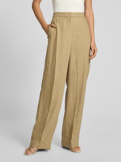 Tommy Hilfiger Tailored fit linnen broek van een mix van linnen en lyocell Beige - 4