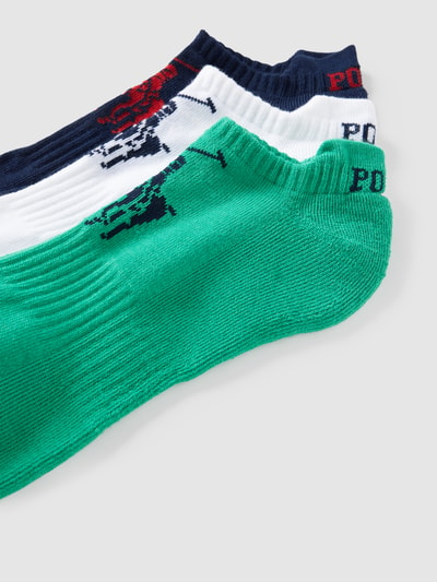 Polo Ralph Lauren Underwear Sneakersokken met labelprint in een set van 3 paar Groen - 2