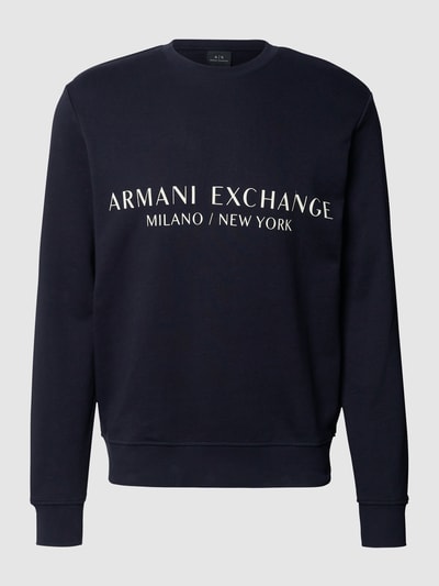 ARMANI EXCHANGE Bluza z nadrukiem z logo Ciemnoniebieski 2