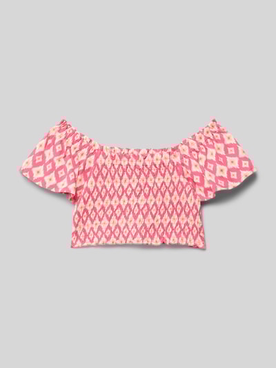 s.Oliver RED LABEL Slim Fit Crop Top aus reiner Baumwolle Pink 1