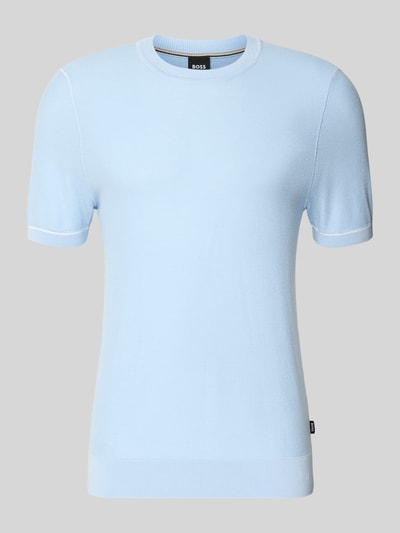 BOSS Regular Fit T-Shirt aus Strick Modell 'H-NALON' Hellblau 2