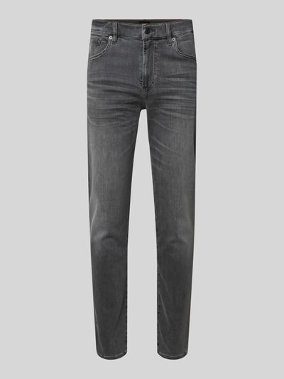 BOSS Orange Slim Fit Jeans aus Baumwoll-Mix Modell 'ONYX BO' Dunkelgrau 2