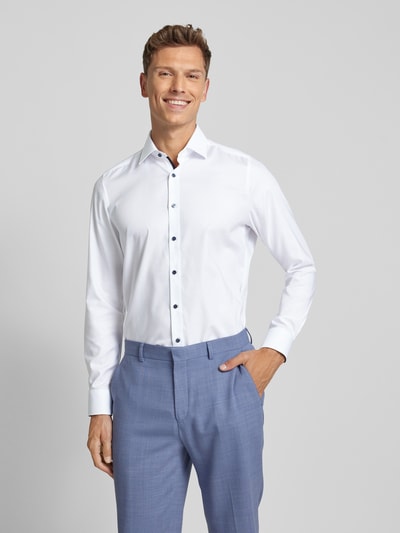 OLYMP Level Five Slim Fit Business-Hemd mit Knopfleiste Weiss 4