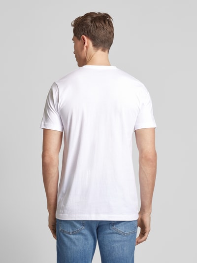 OLYMP Level Five T-shirt met geribde ronde hals in een set van 2 stuks Wit - 5