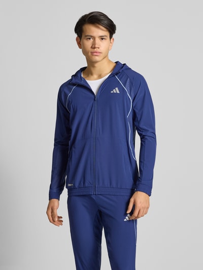 adidas Training Regular fit trainingsjack met logoprint, model 'Tech' Donkerblauw - 4