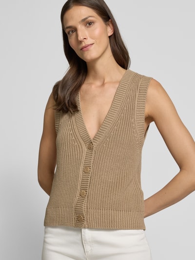MOS MOSH Gilet met V-hals, model 'Kirby' Beige - 3
